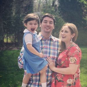 Wooden Solider Blue Smocked Boys Onesie